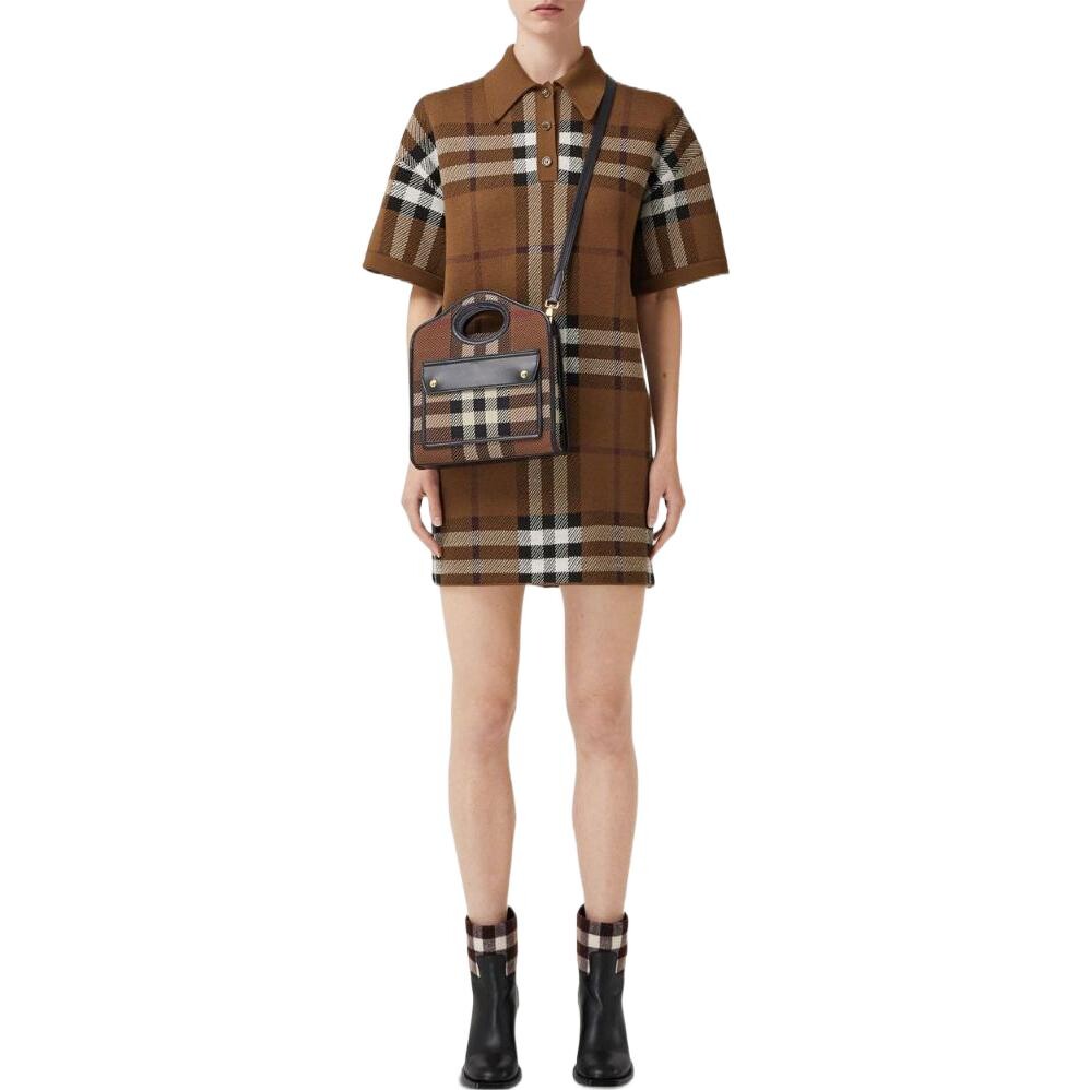 Платье-рубашка Burberry, женское, темно-коричневый — фото 2