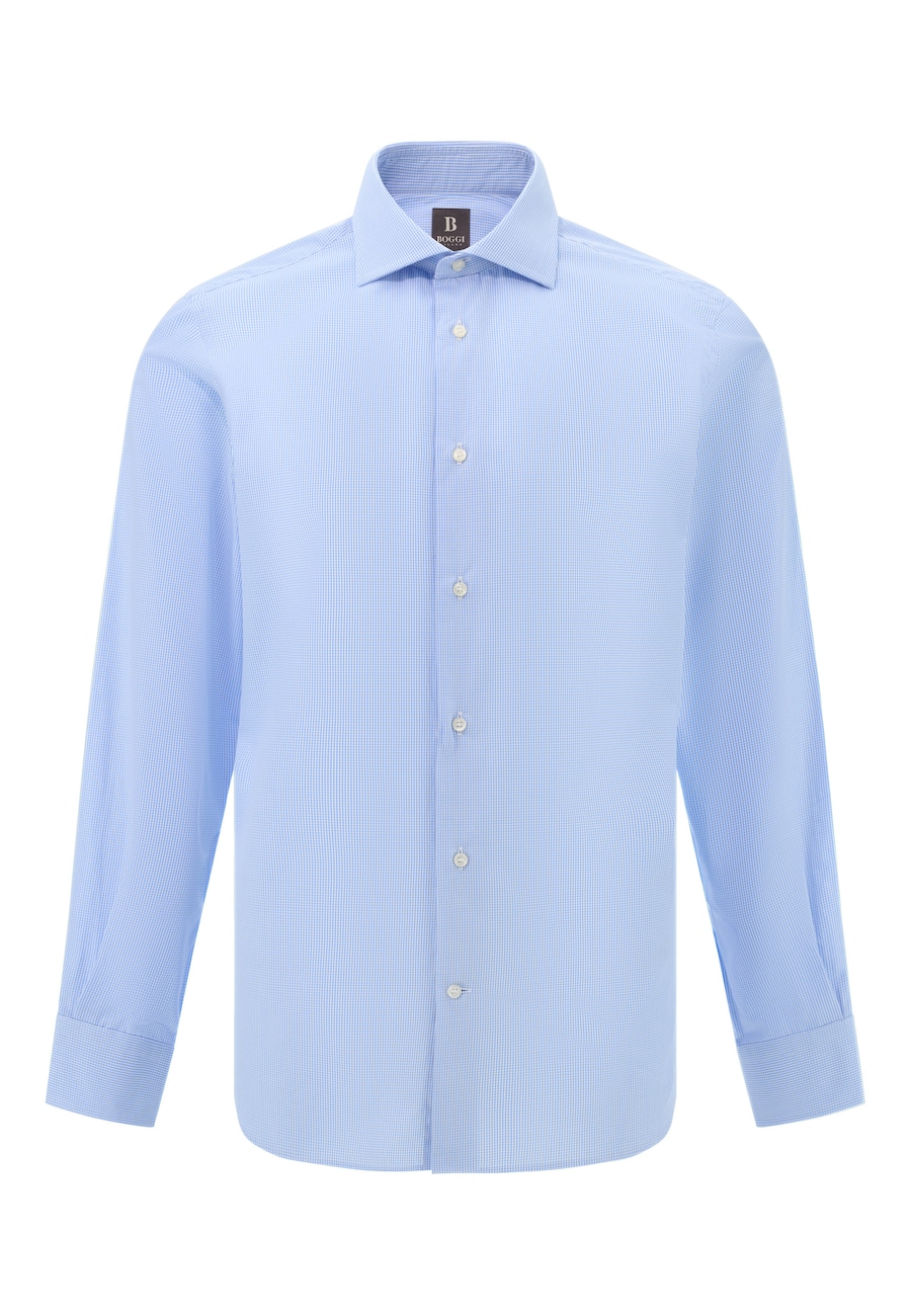

Рубашка на пуговицах классического кроя Boggi Milano Pied De Poule, светло-голубой