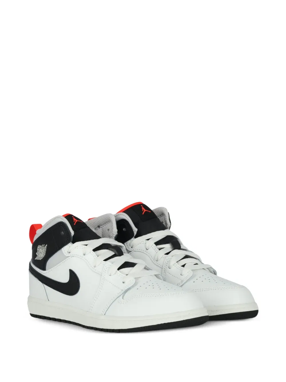 Кроссовки Air Jordan 1 Mid на шнуровке Nike Kids, белый