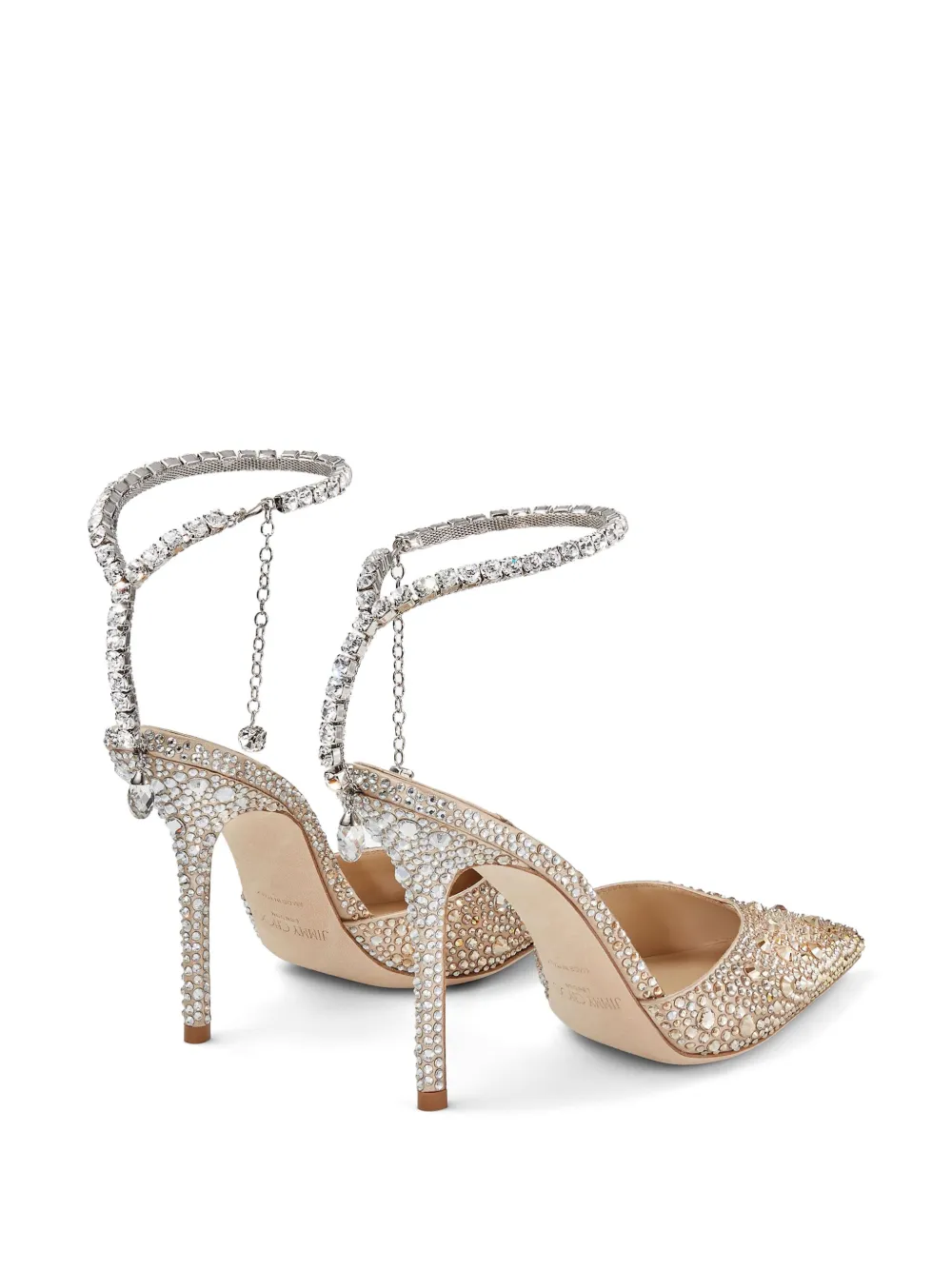 Туфли Saeda 100 с кристаллами JIMMY CHOO, золотой — фото 3