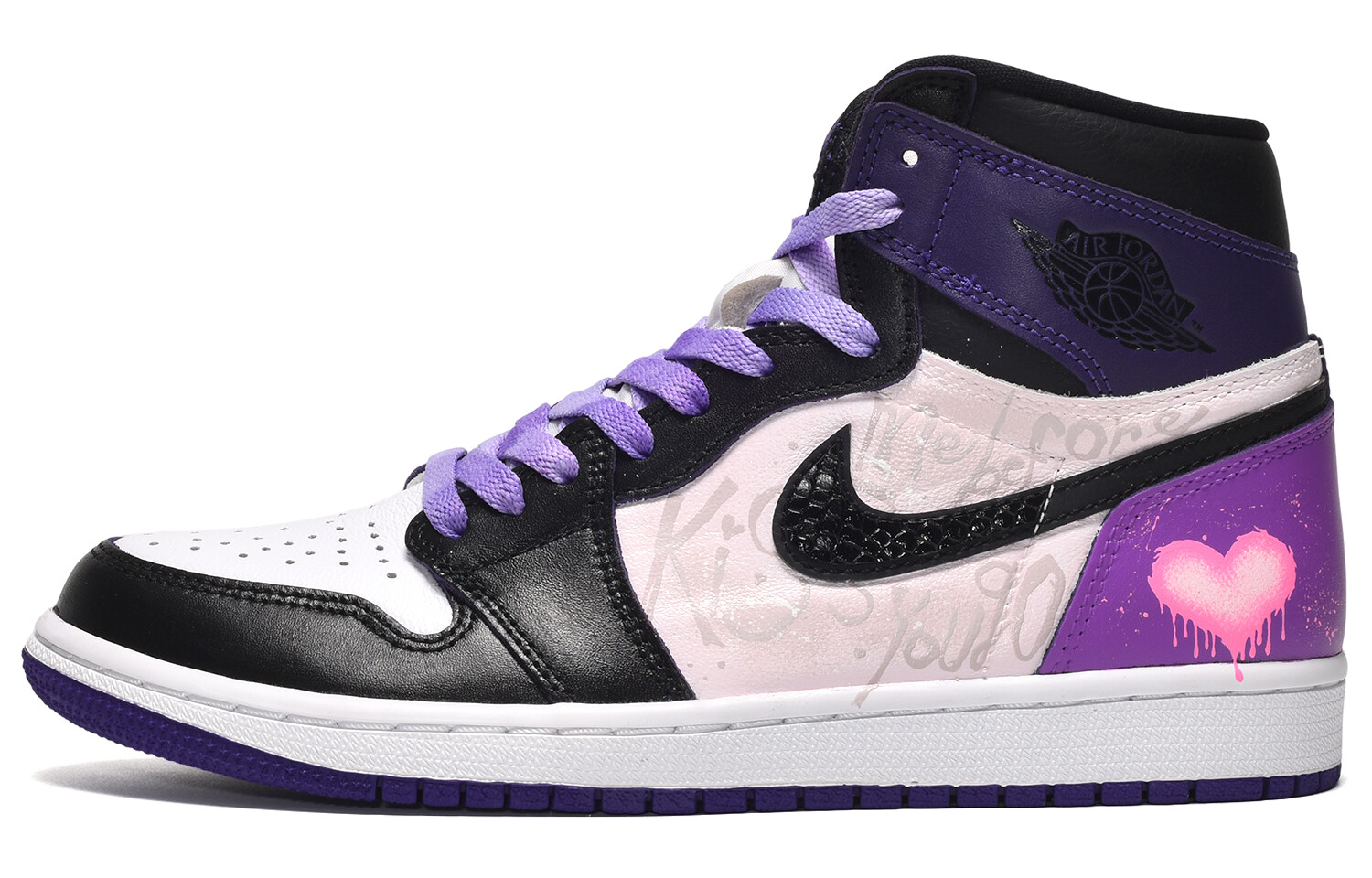 

Кроссовки Air JORDAN 1 Vintage Basketball Shoes Men High-Top Black White Purple, Белый, Кроссовки Air JORDAN 1 Vintage Basketball Shoes Men High-Top Black White Purple