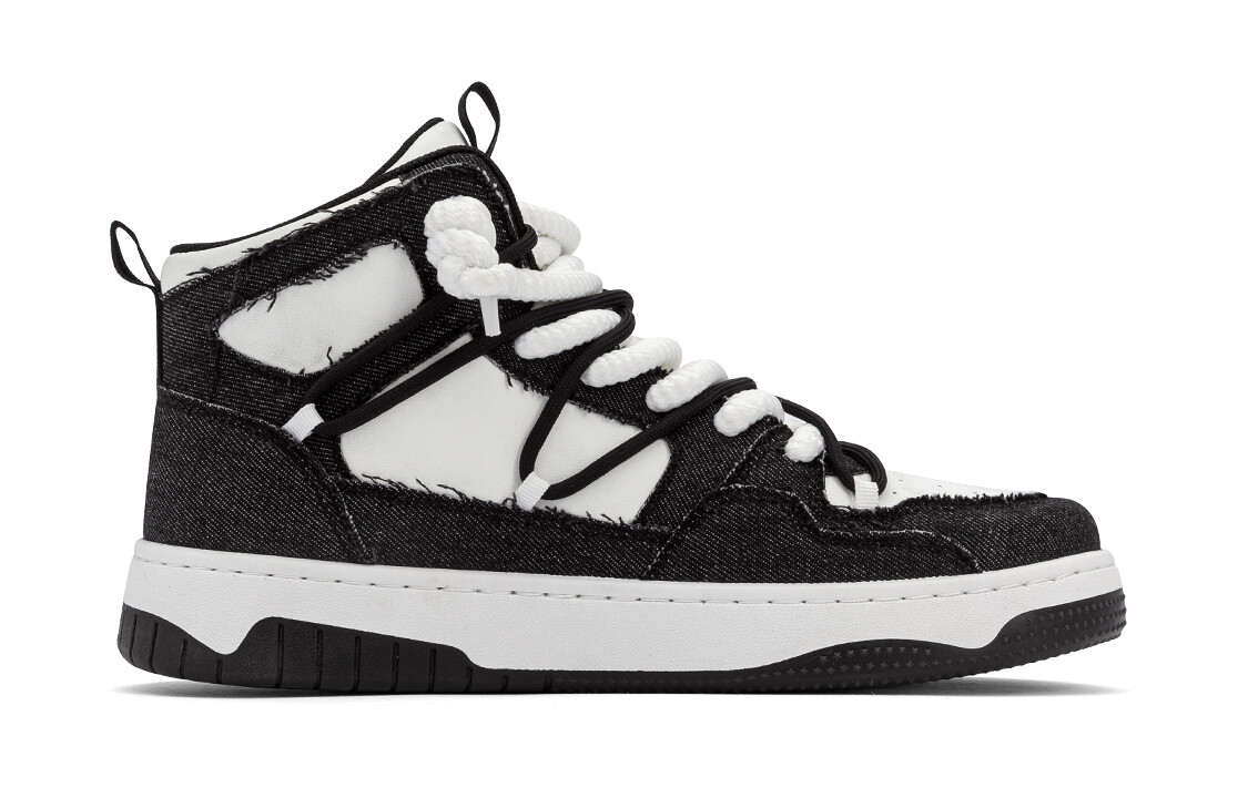

Кроссовки paul frank Skateboarding Shoes Men High-top, черный/белый