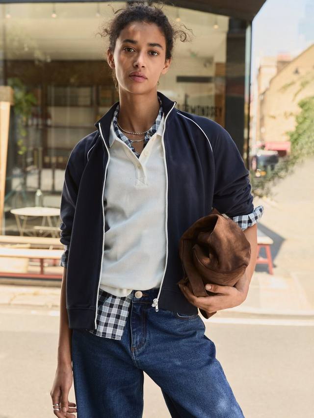 

Картер свитшот с контрастной отделкой Baukjen, Classic Navy