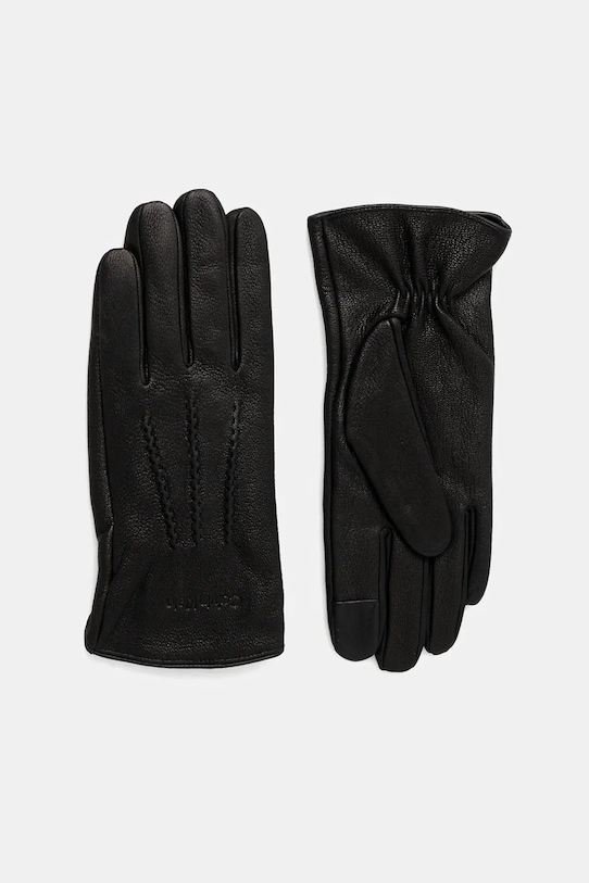 

Кожаные перчатки Calvin Klein, черный