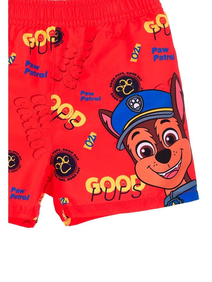 Paw Patrol Плавки-шорты Чейза из мультфильма «Щенячий патруль» красного цвета — фото 3
