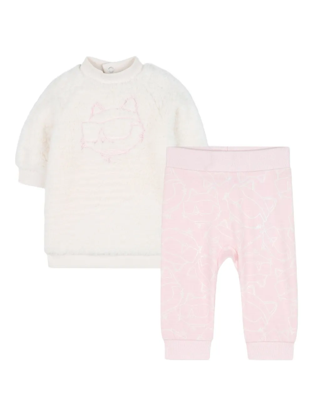

Комплект из платья и брюк KARL LAGERFELD KIDS, розовый