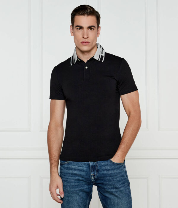 

Рубашка поло Extra slim fit Guess Jeans, черный