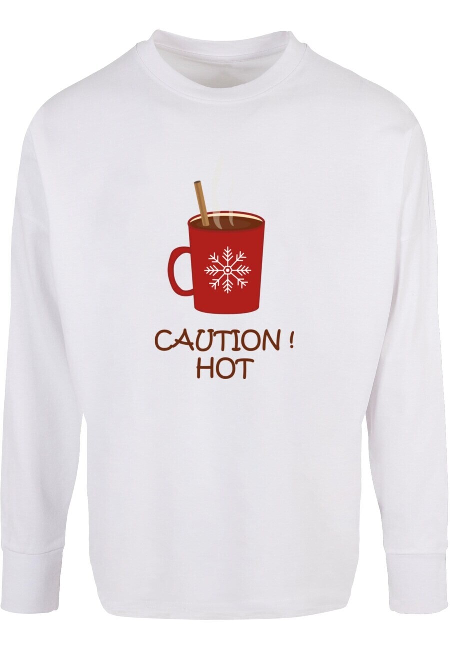 

Лонгслив Merchcode CAUTION HOT, белый