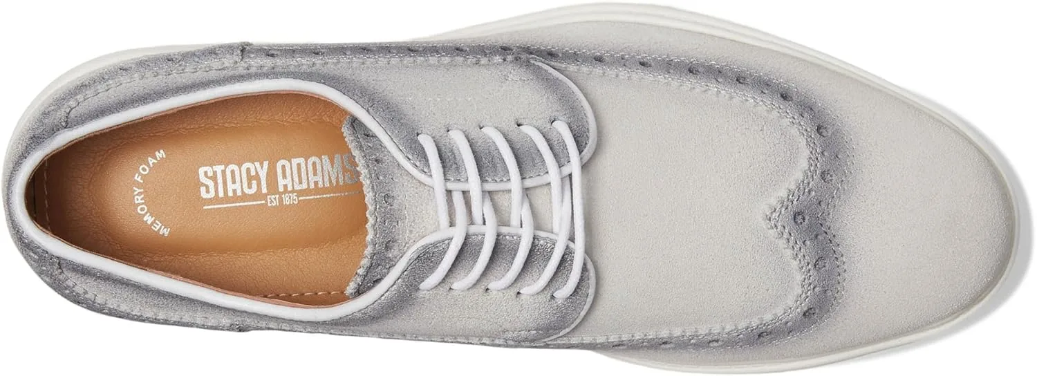 Мужские кроссовки STACY ADAMS Trudell Wingtip на шнуровке, светло-серый — фото 3