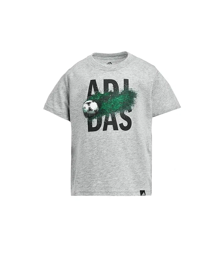 Футболка с принтом Soccer Motion Heather Tee Adidas Kids, Medium Grey Heather
