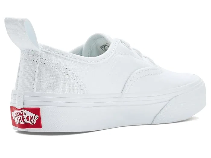 Кроссовки на эластичных шнурках Authentic Elastic Lace Vans Kids, True White — фото 4