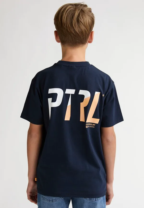 Футболка с принтом valle Petrol Industries, Navy Blue — фото 3