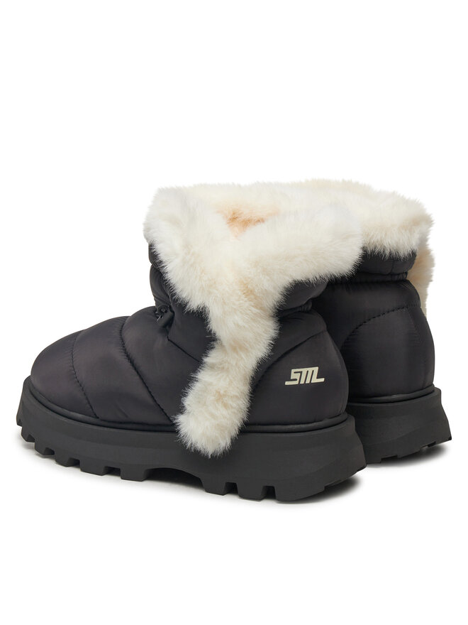 Зимние ботинки женские Steve Madden стеганые с мехом, черный — фото 3