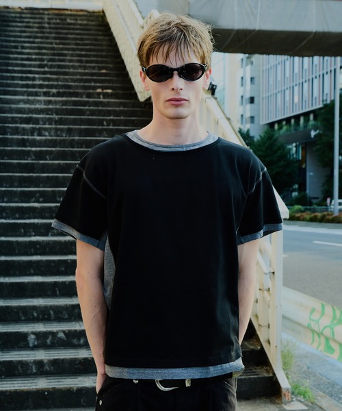 

Футболка с коротким рукавом многослойная NVRFRGT, черный