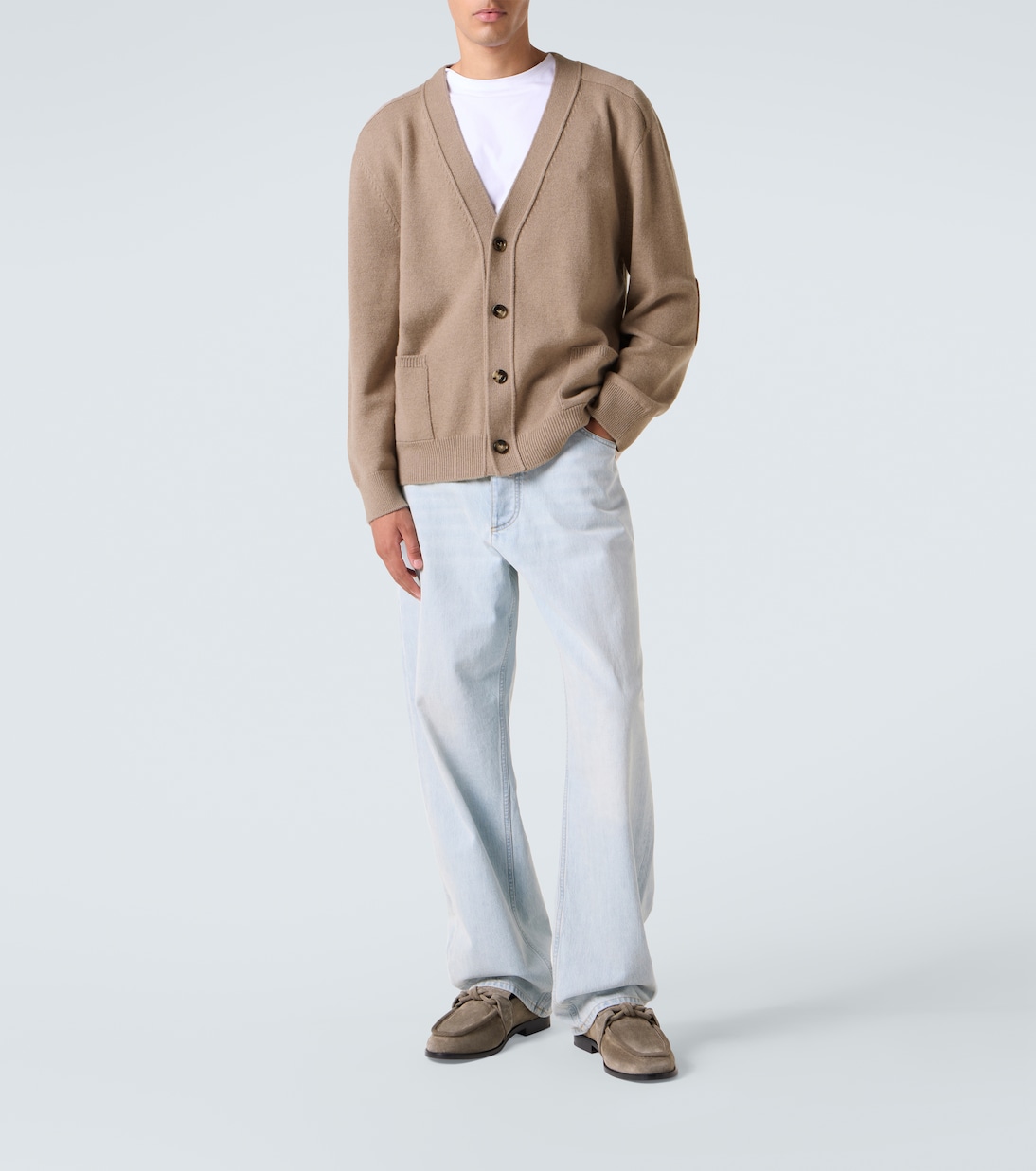 Кардиган из кашемира с добавками Bottega Veneta, бежевый — фото 2