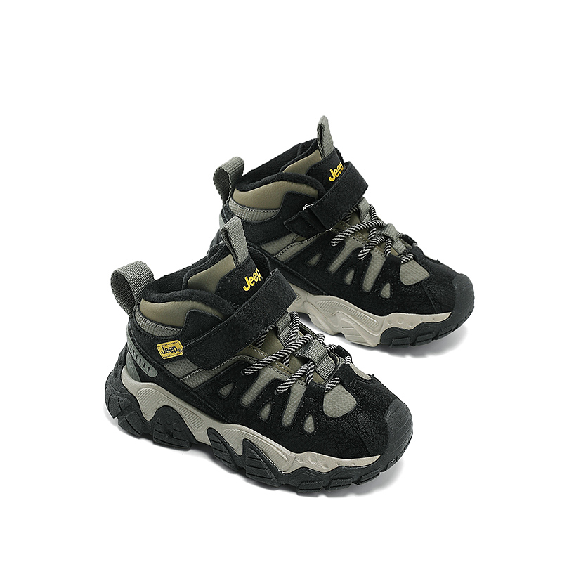 Детские кроссовки Mid Top Kids Lifestyle Shoes Kids' Jeep, черно-серые — фото 4