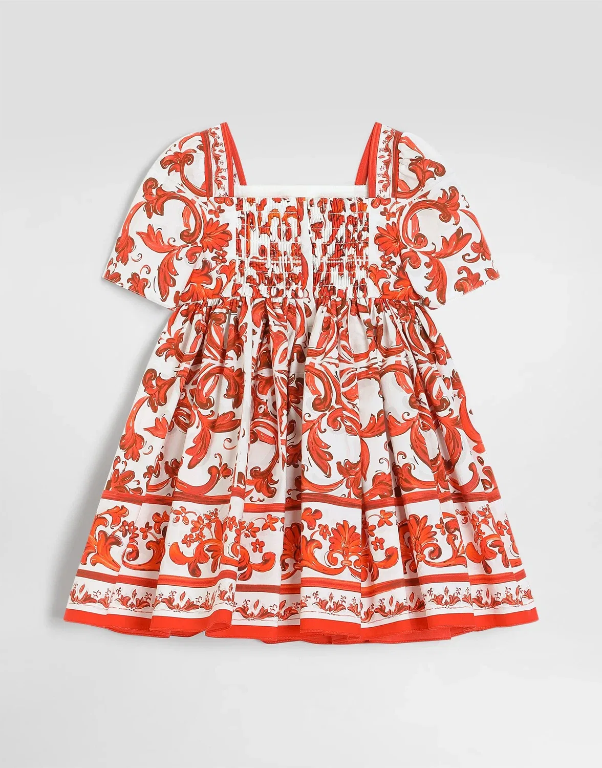 Платье из поплина с маскарадным принтом DOLCE & GABBANA, бежевый — фото 2