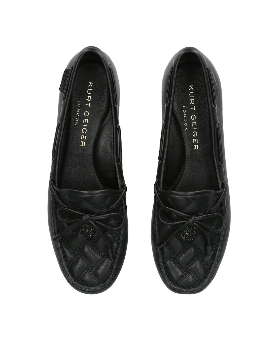 Женские кожаные мокасины черного цвета Kurt Geiger, черный — фото 2
