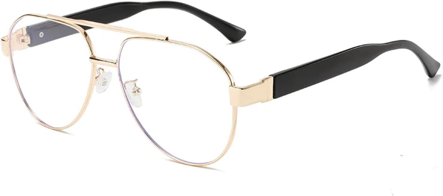 

Солнцезащитные очки с защитой UV400 | Мужские очки с металлическим градиентом, увеличенного размера | Линзы конфетных цветов для занятий спортом на открытом воздухе и вождения DSVIGF, Gold Trans Lens