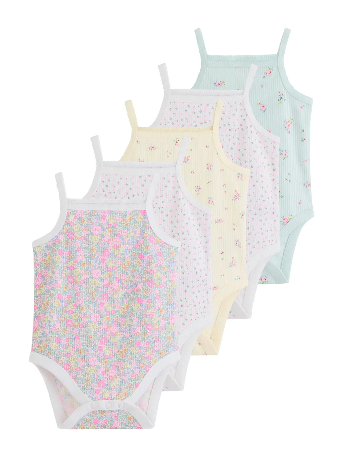 Комбинезон/Боди Next, Pastel Blue/Pastel Yellow/Rose/Off White