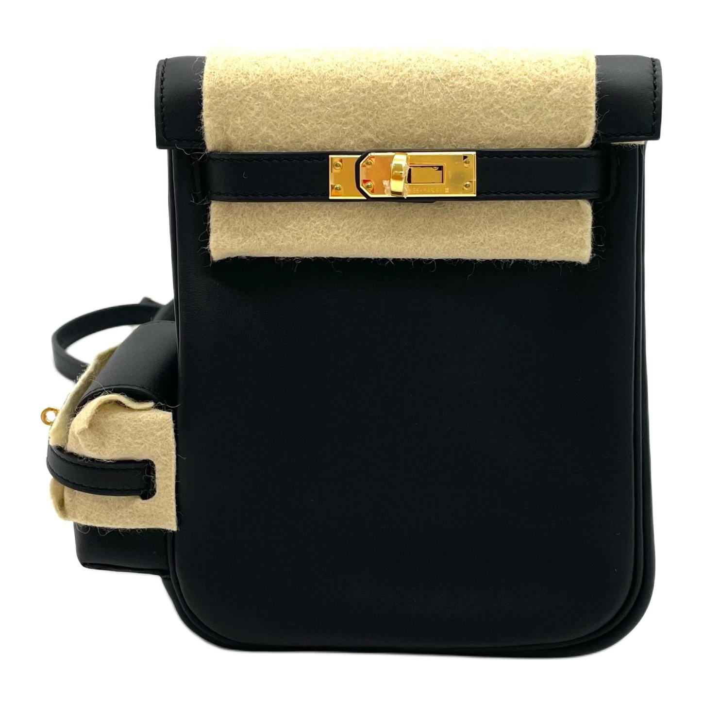 

Кожаный рюкзак Kelly Jump Swift женский 89 Nior Black HERMES