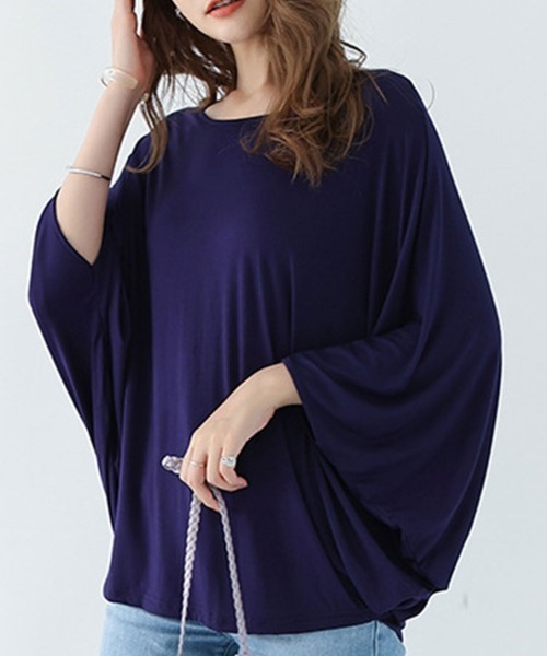 

Топ с рукавами «летучая мышь» SallyLunn, темно-синий