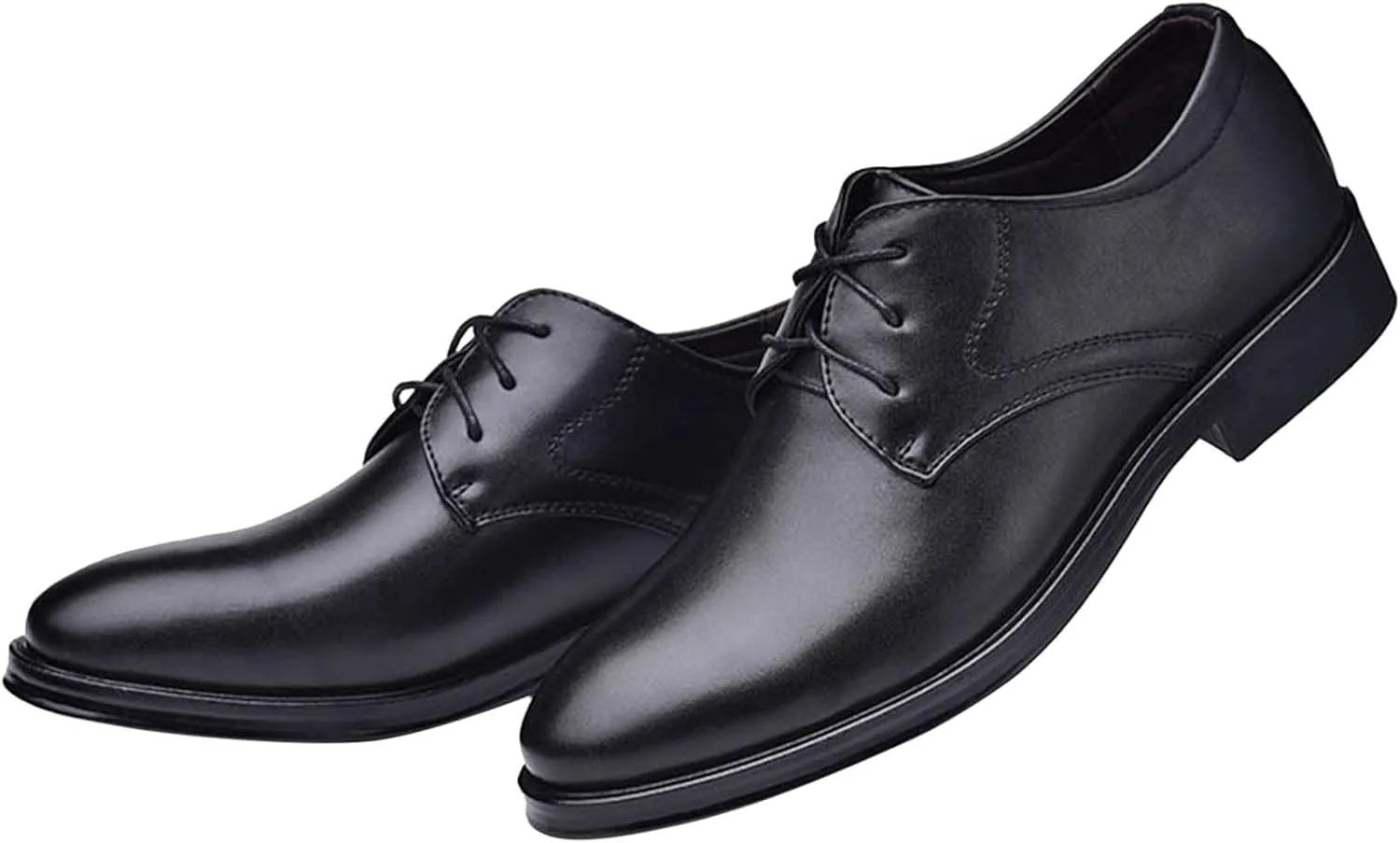 Мужские классические туфли HINDOLA Oxfords для официальных мероприятий, деловые, мягкие, свадебные и повседневные современные рабочие туфли, черный — фото 2
