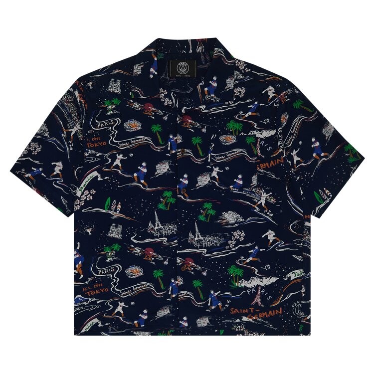 

Рубашка Paris Saint-Germain EDIFICE Japan Aloha Shirt, темно-синий