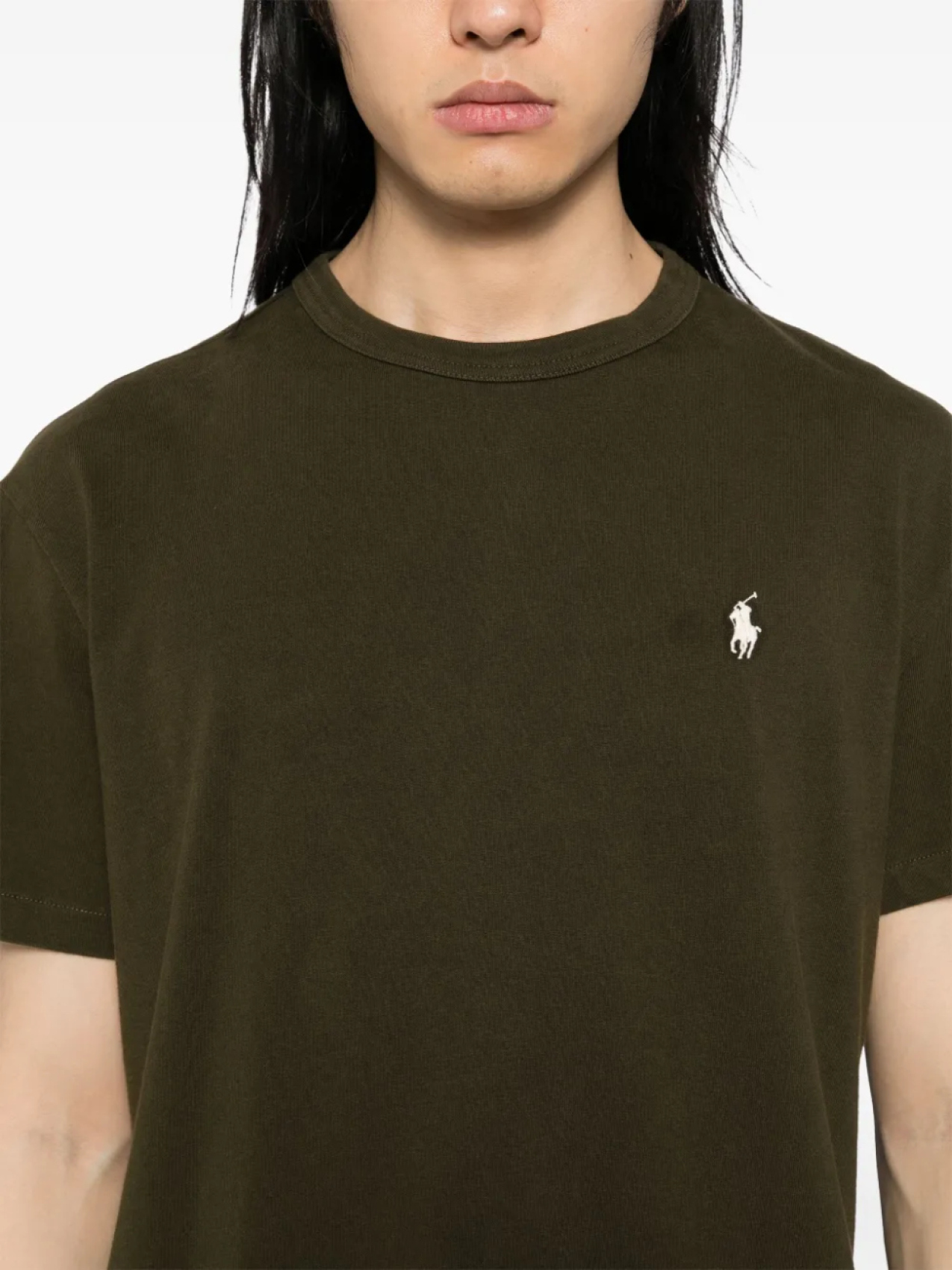 Polo Ralph Lauren базовая футболка, зеленый — фото 4