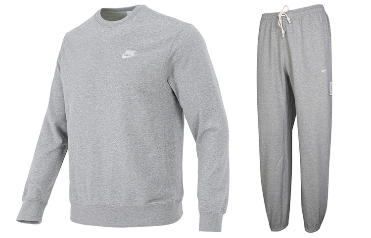 

Комплект мужских толстовок с круглым вырезом, средней толщины Nike, темный хаки (top+pants)