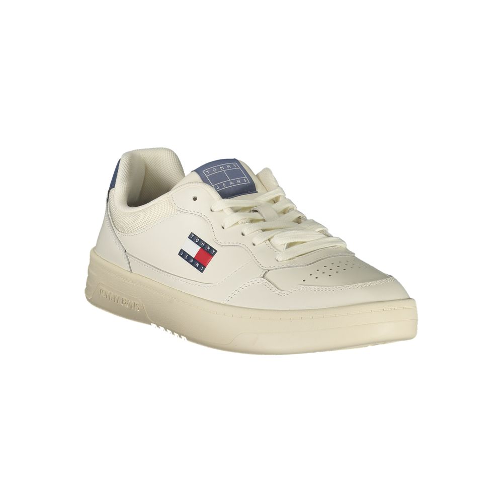 Белые кожаные мужские кроссовки Tommy Hilfiger, белый — фото 2