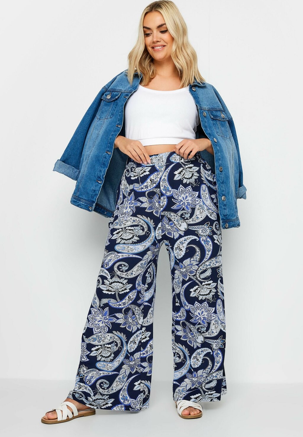 

Брюки Wide Leg Yours Clothing, синие