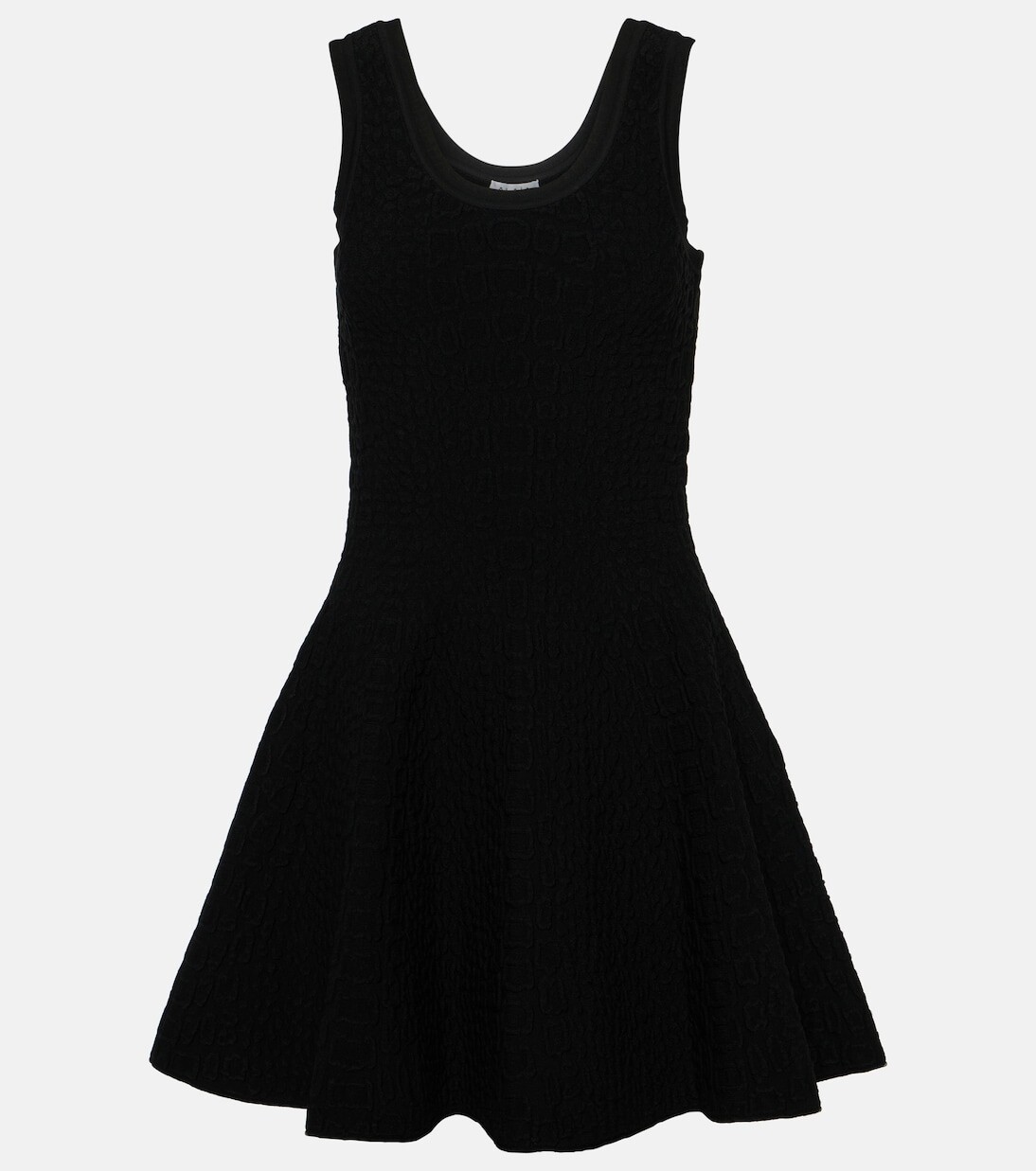

Мини-платье с эффектом крокодила Alaïa, черный