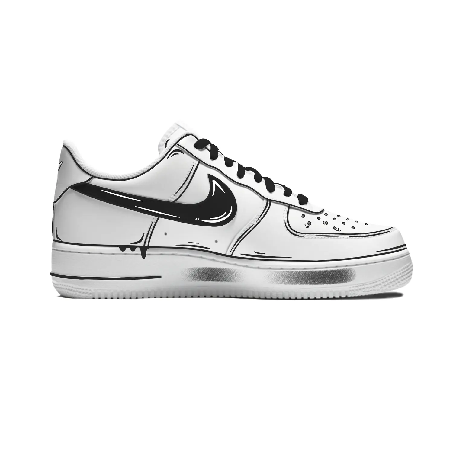 

Кроссовки Nike Air Force 1 Skateboard Shoes Men Low-Top White Black, Белый, Кроссовки Nike Air Force 1 Skateboard Shoes Men Low-Top White Black