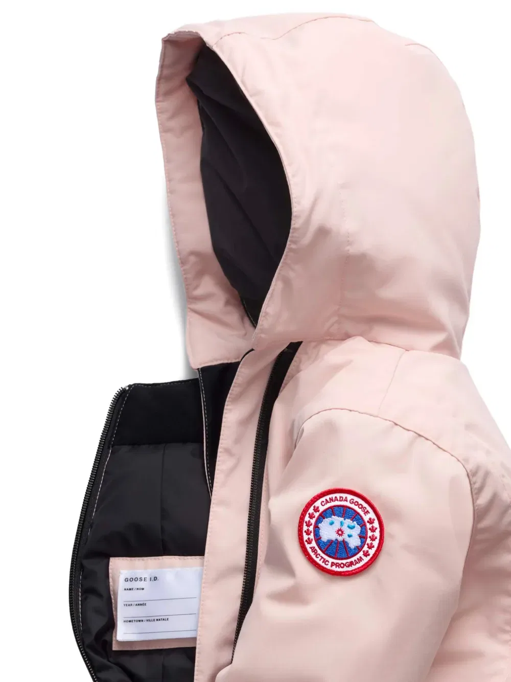 Зимний комбинезон на молнии с капюшоном Canada Goose Kids, розовый — фото 3