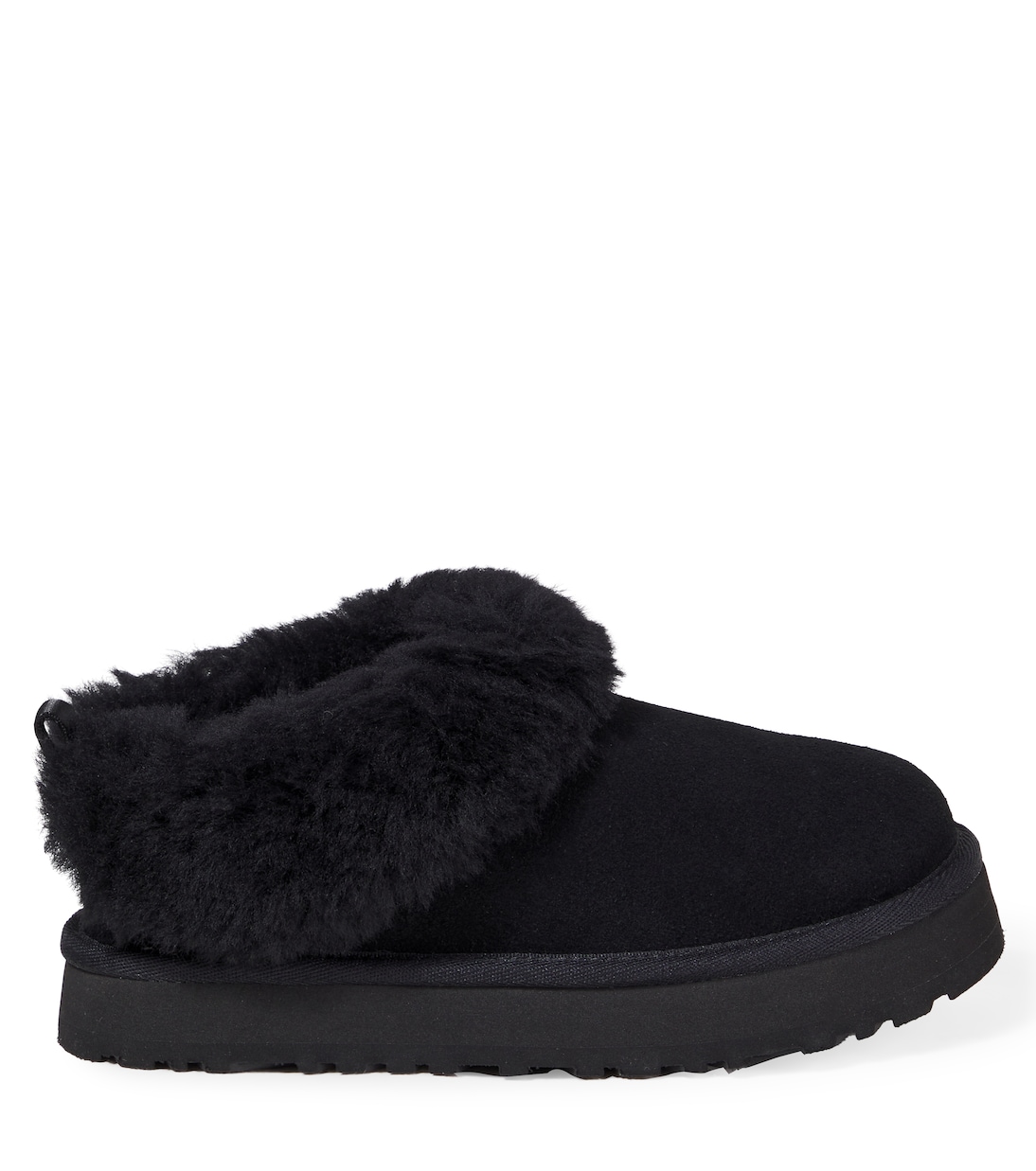 Замшевые сапоги Tazzelle с отделкой из овчины UGG Kids, черный — фото 3