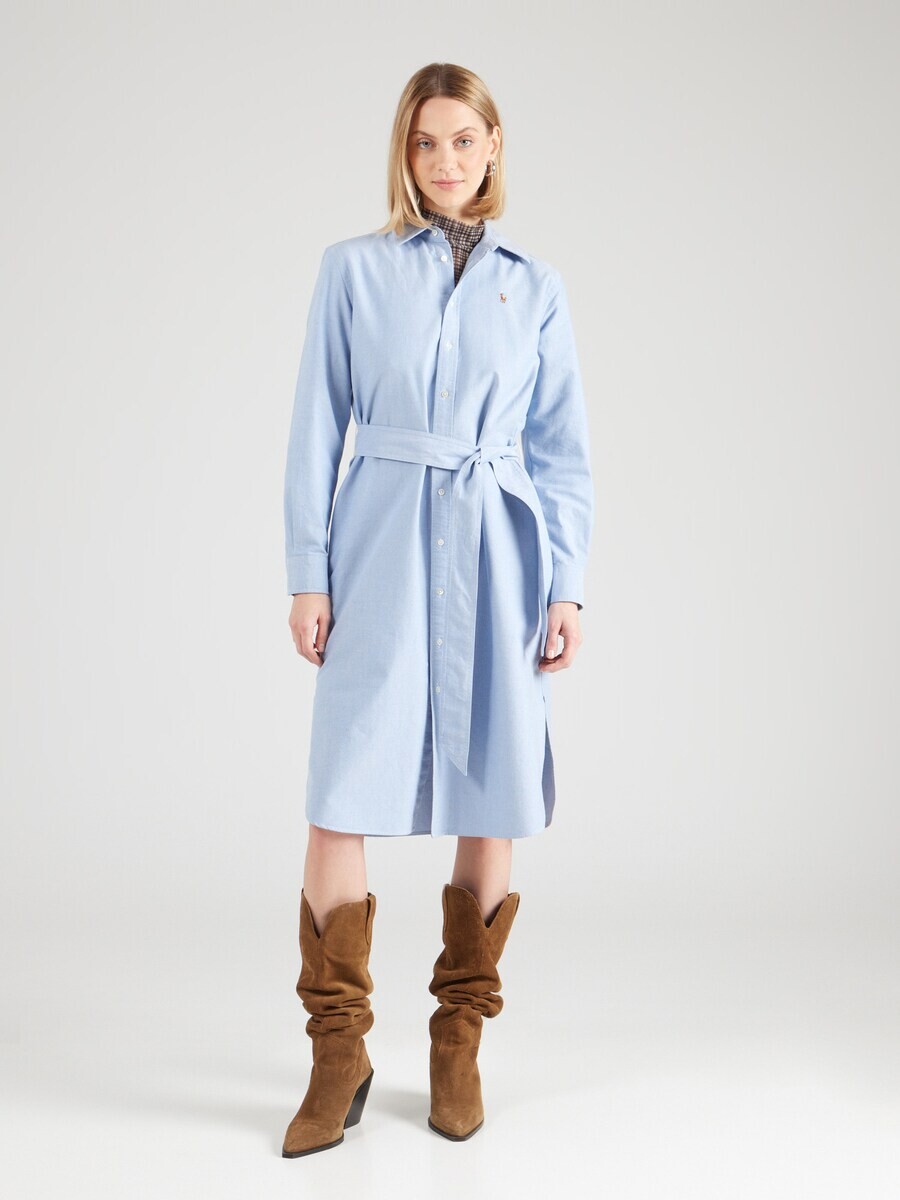 Платье рубашка Polo Ralph Lauren Shirt Dress, светло-синий — фото 2
