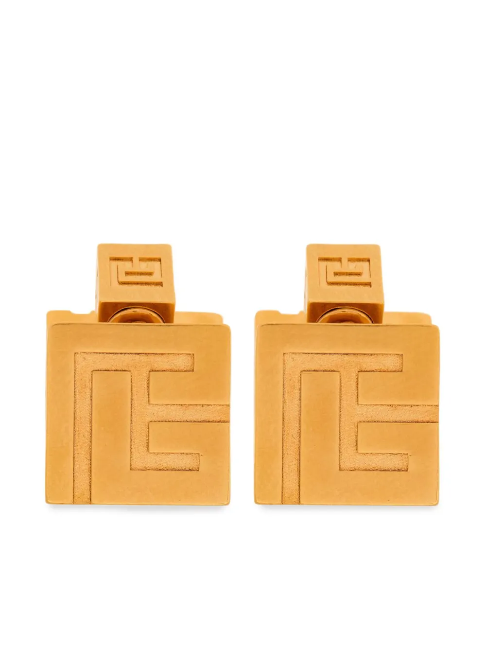 

Серьги-гвоздики с монограммой PB Balmain, золотой