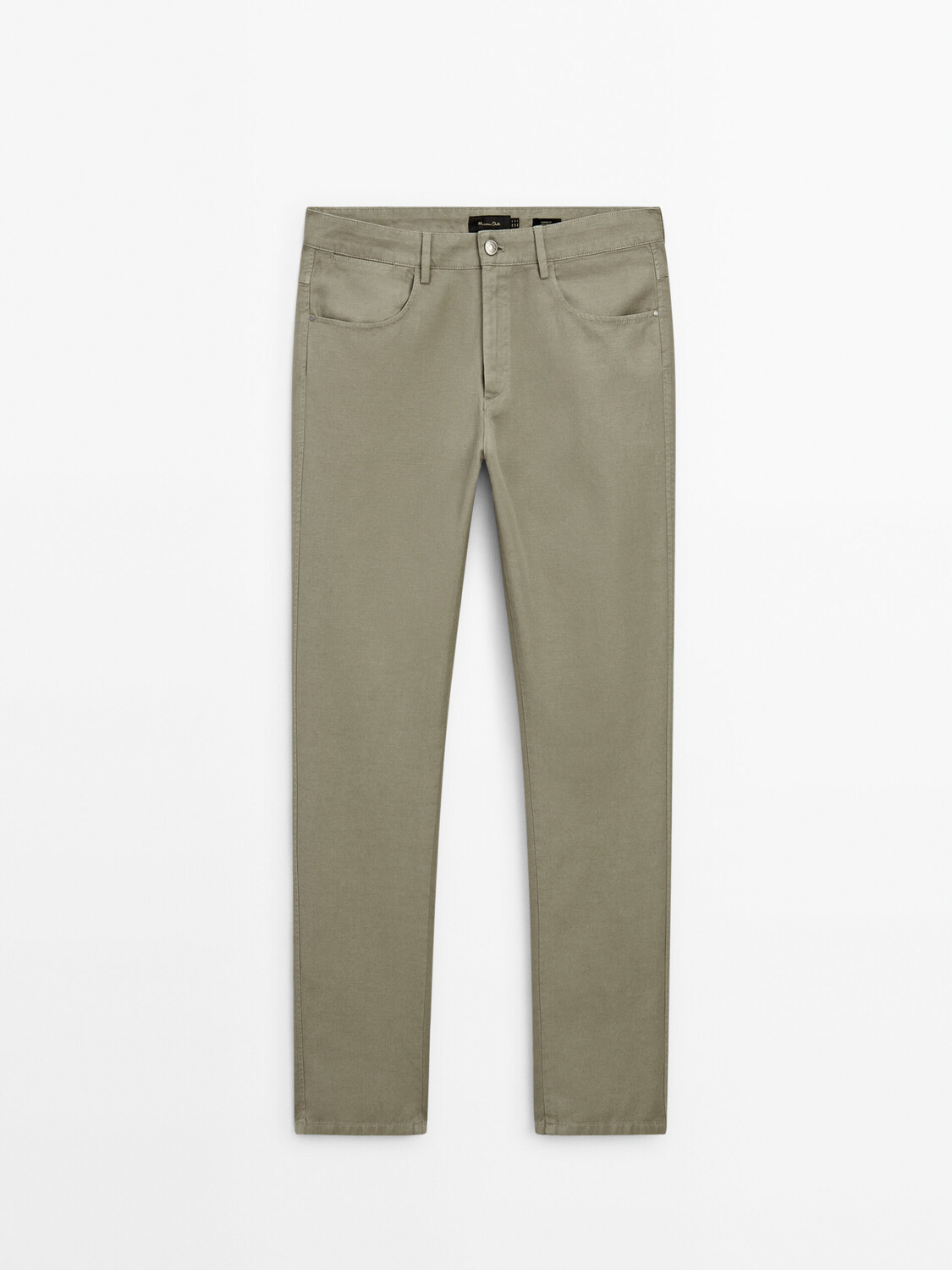 

ДУбль Джинсовые брюки зауженного кроя Massimo Dutti, хаки