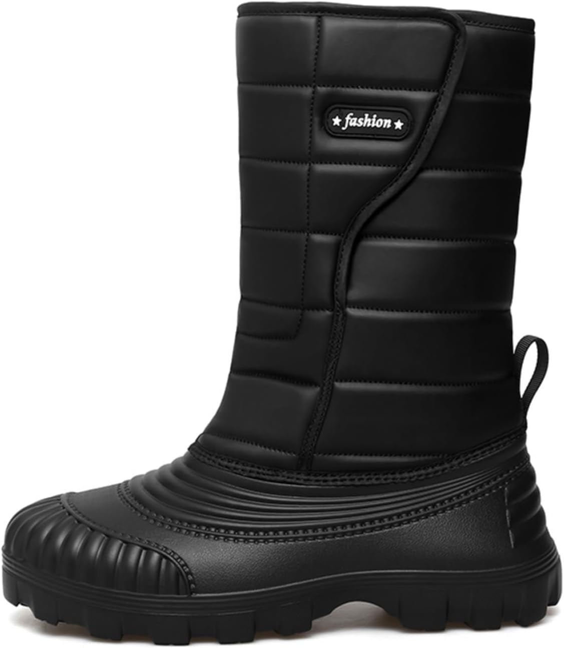 

Мужские зимние ботинки, теплые зимние ботинки с регулируемым ремешком, модные и противоскользящие для холодной погоды Foavt, черный