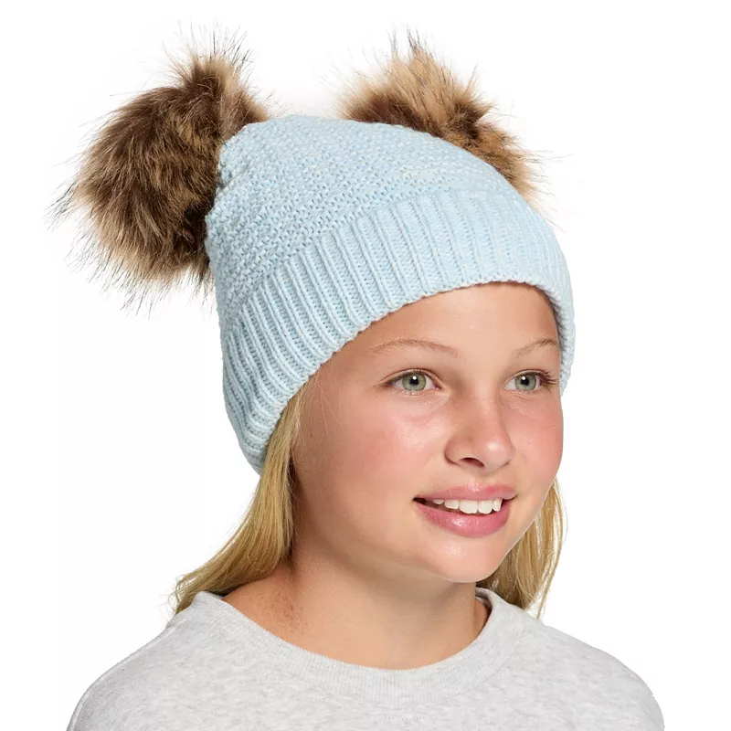 

Молодежная шапка-бини Northeast Outfitters Cosy Cabin с двумя помпонами, цвет Aqua