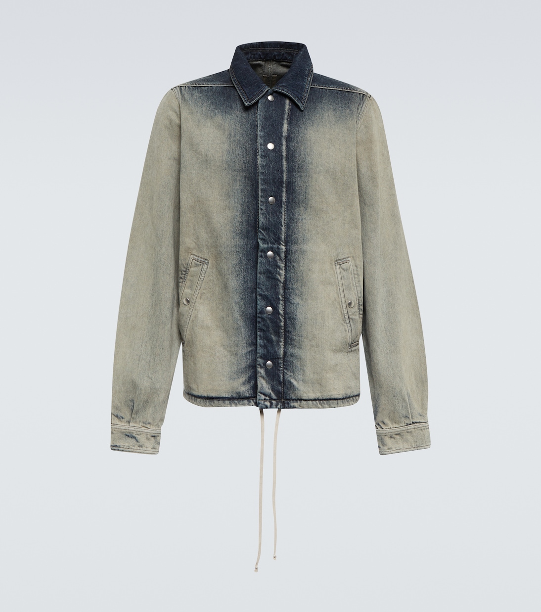 

Выцветшая джинсовая рубашка-пиджак Rick Owens, Brown Denim