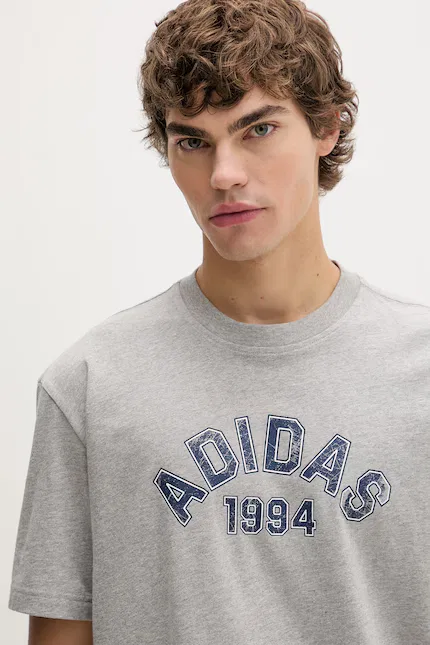 Футболка хлопковая Adidas Originals, серый — фото 4