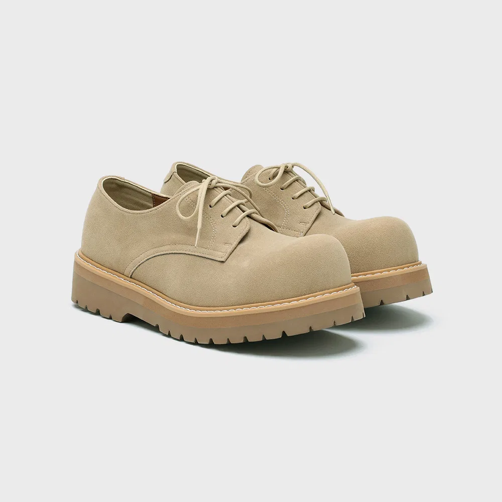 Мужские замшевые дерби Second.A_V2 Balloon Toe Casual песочные от Firenze.A — фото 2
