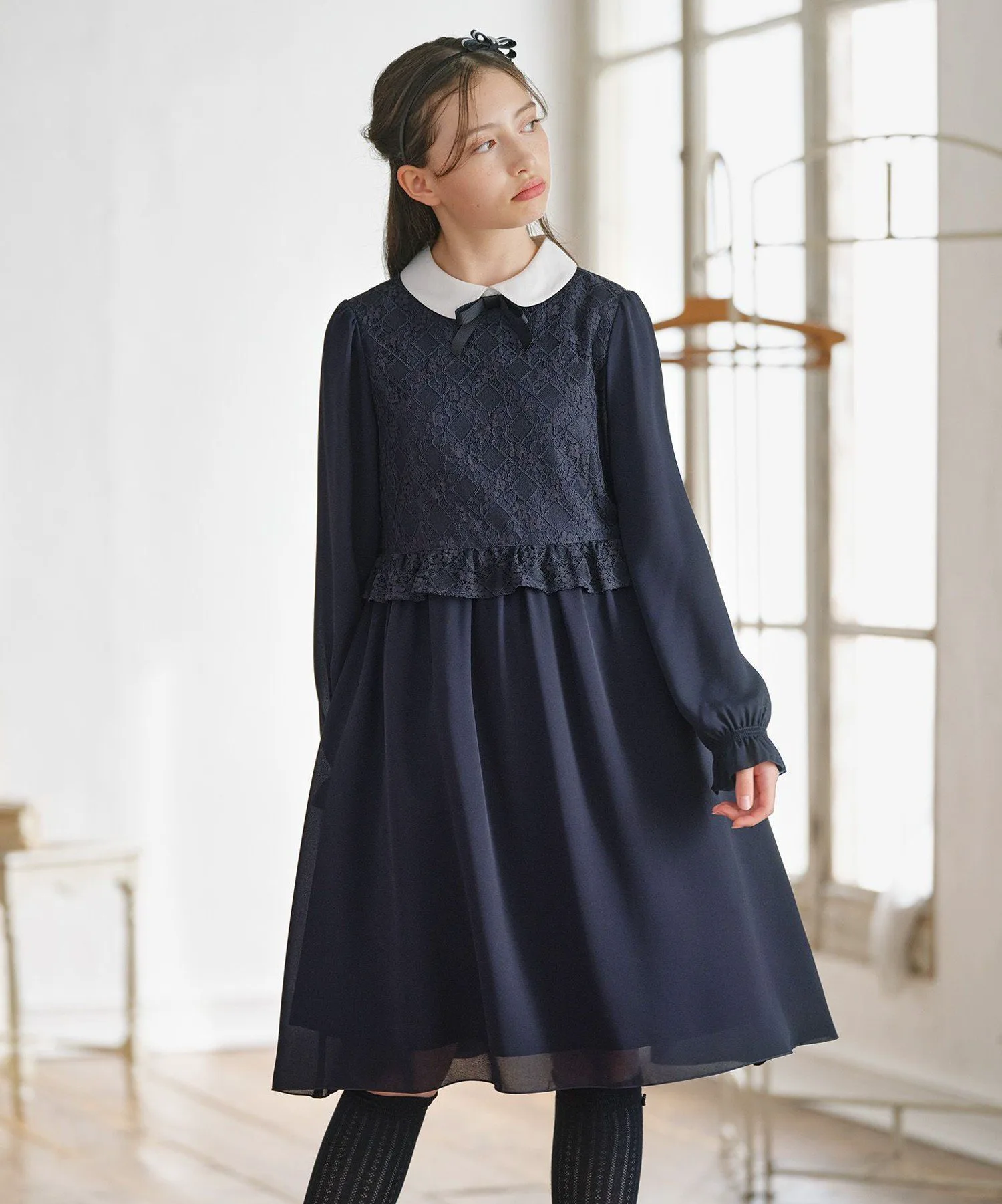 [150-170 см] Кружевное платье Kids Suite, Navy [075]