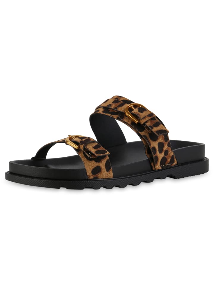 Мюли VAN HILL, цвет leopard