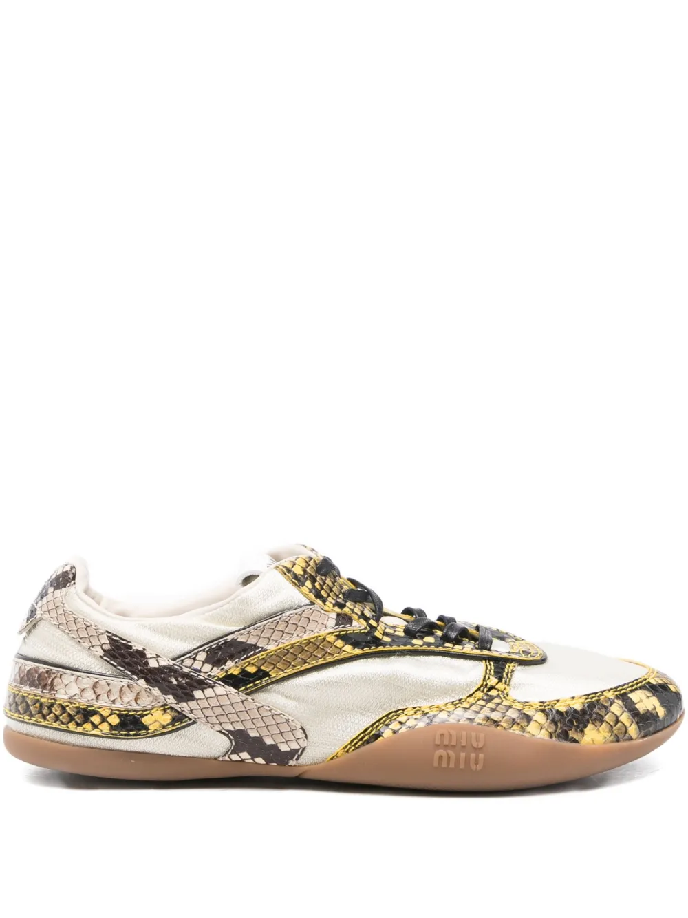Кроссовки на шнуровке Miu Miu, белый