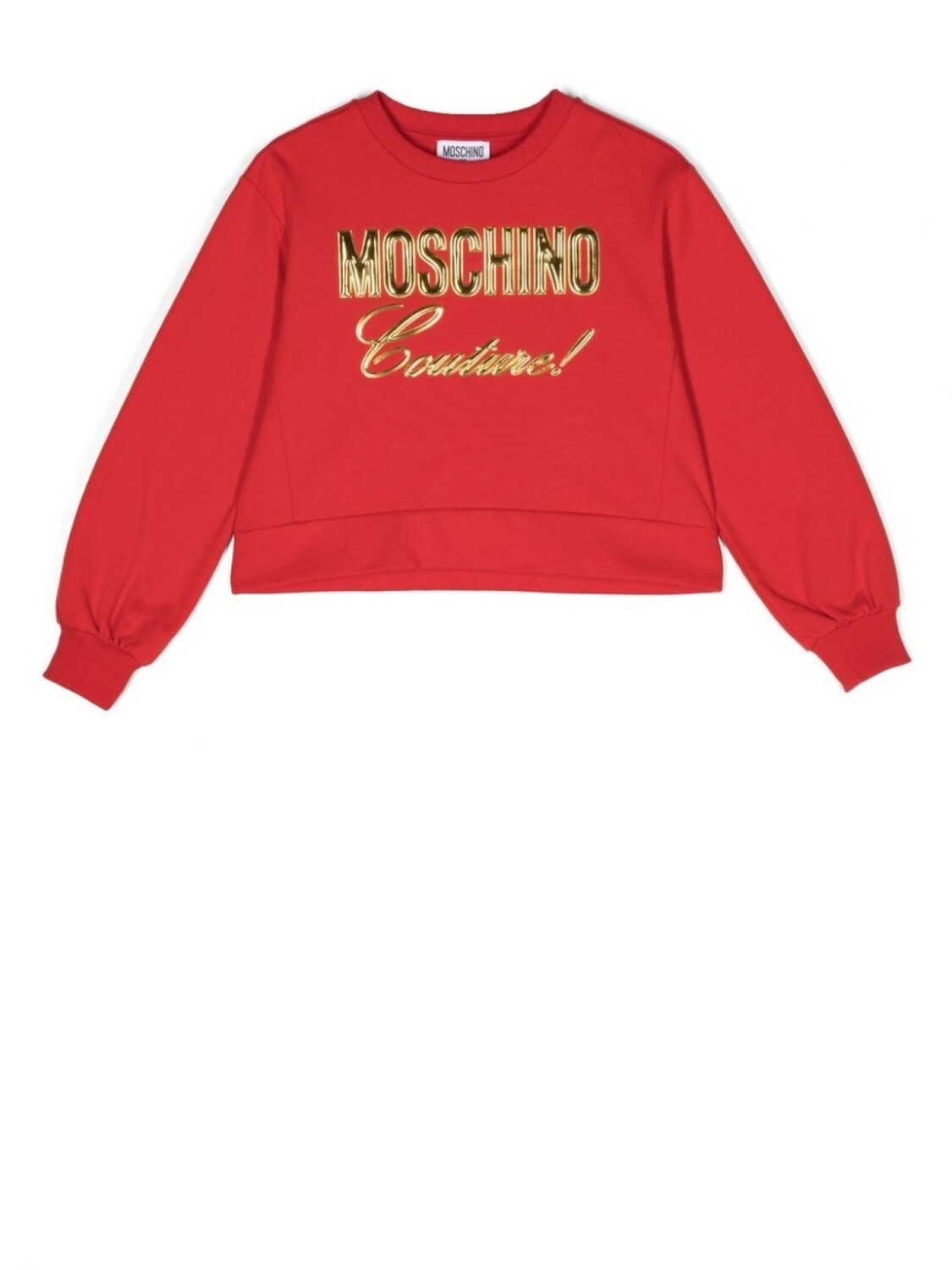 

Moschino Kids толстовка с тисненым логотипом, красный