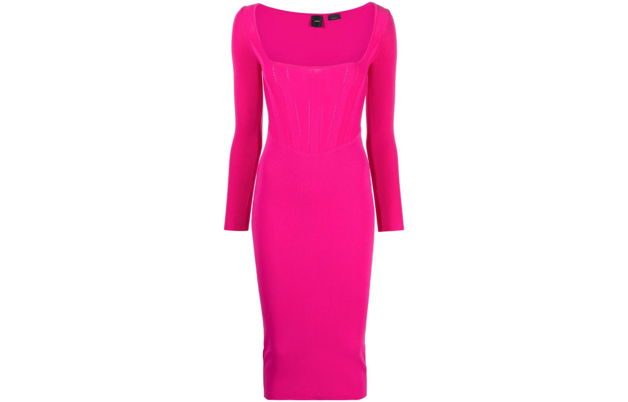 

Женское платье с длинными рукавами фуксия PINKO