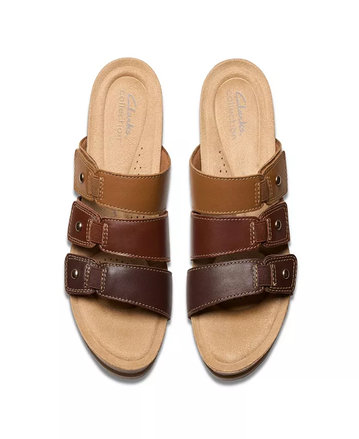 Коллекция Женские Босоножки Calenne Lily на платформе Clarks, коричневый — фото 4